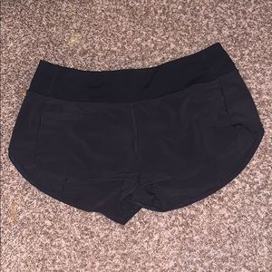Black Lululemon speed up shorts